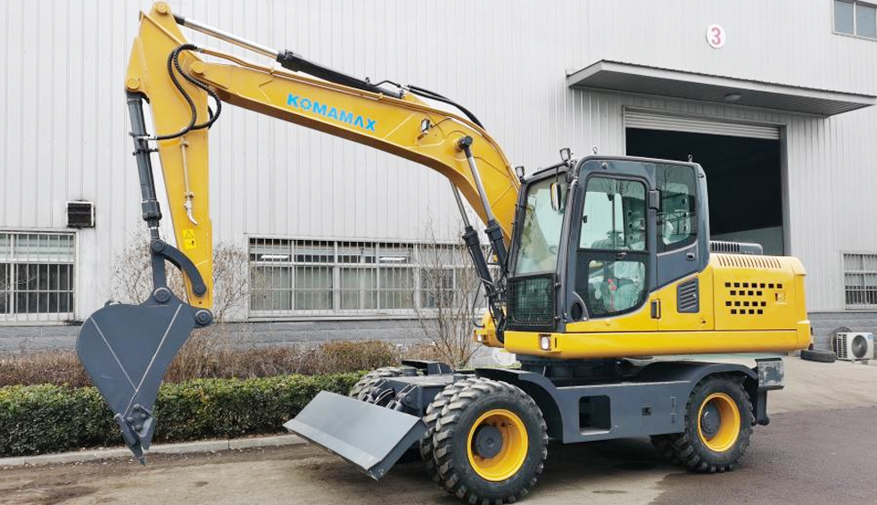 PW215 wheeled excavator