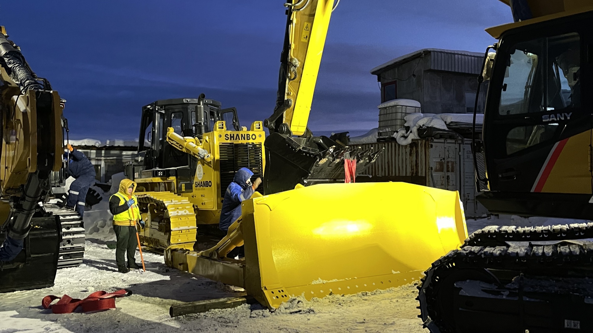 Bulldozer construction Yakutsk.