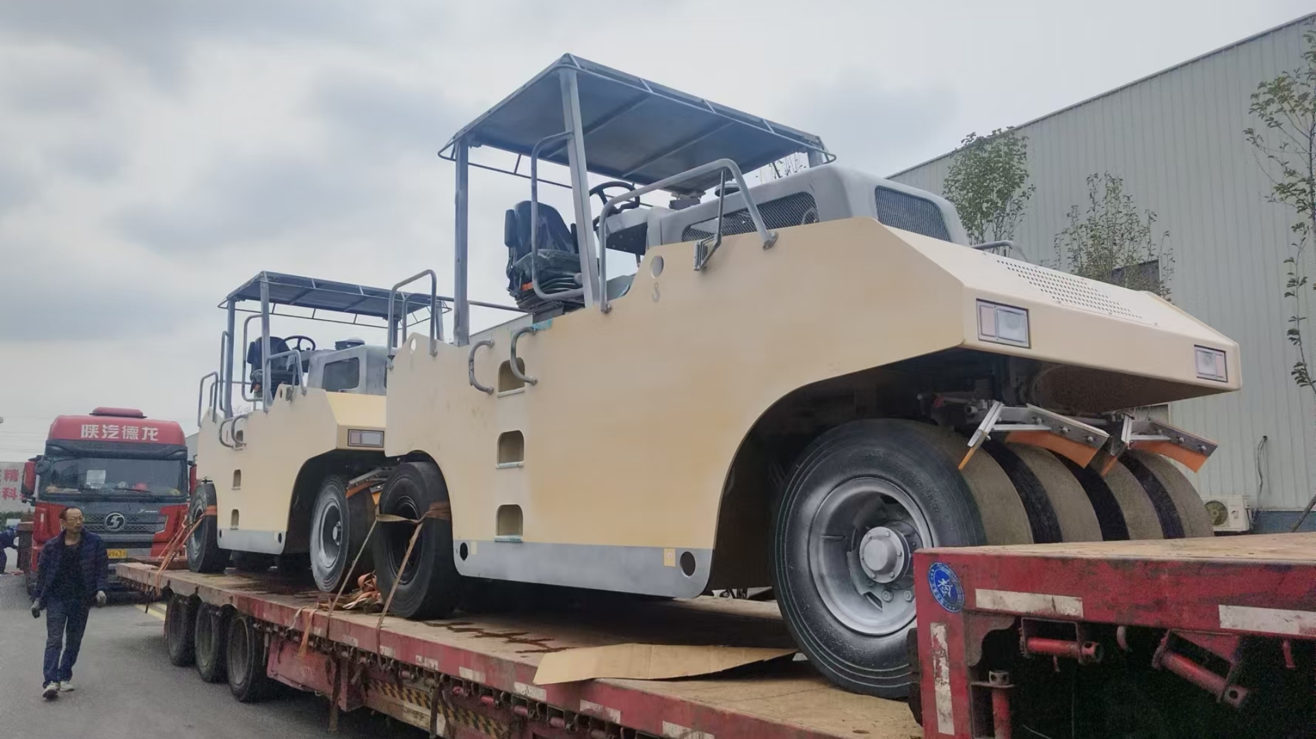 Delivery of six road rollers.